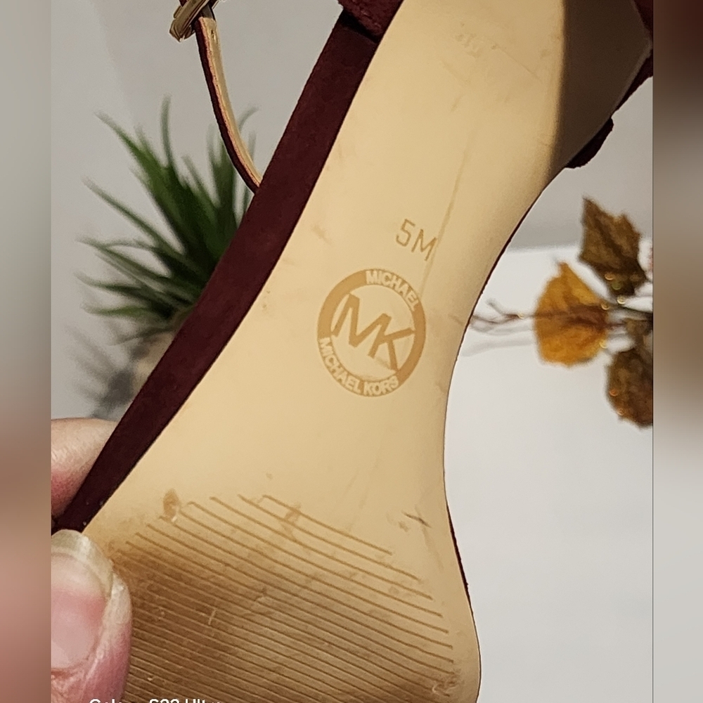 Michael Kors Women's Burgundy Sandals - Picture 5 of 7